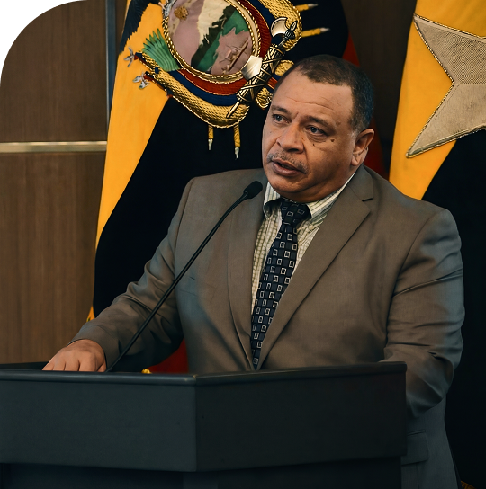 Man at podium