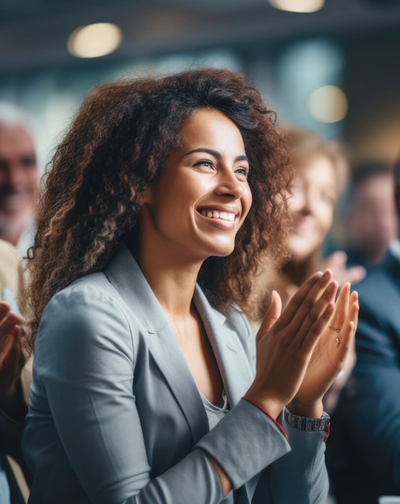 Woman clapping