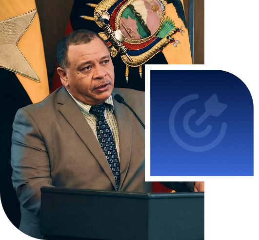Man at podium